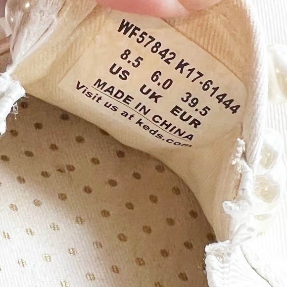 🎃Keds x Kate Spade Triple Decker Bridal Wedding Pearl Slip On Slides size 8.5 - Picture 11 of 11